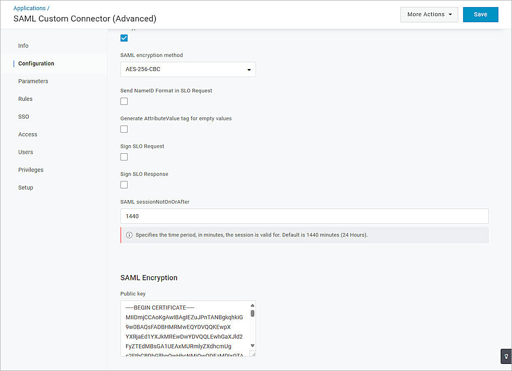 Screenshot of OneLogin, OneLogin setup 6